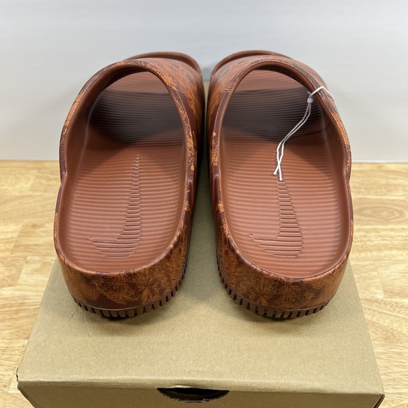 Nike Calm Slide Print Cinnamon Monarch‎ Slides  Men's 9 HQ1125-200 NEW - Picture 4 of 8